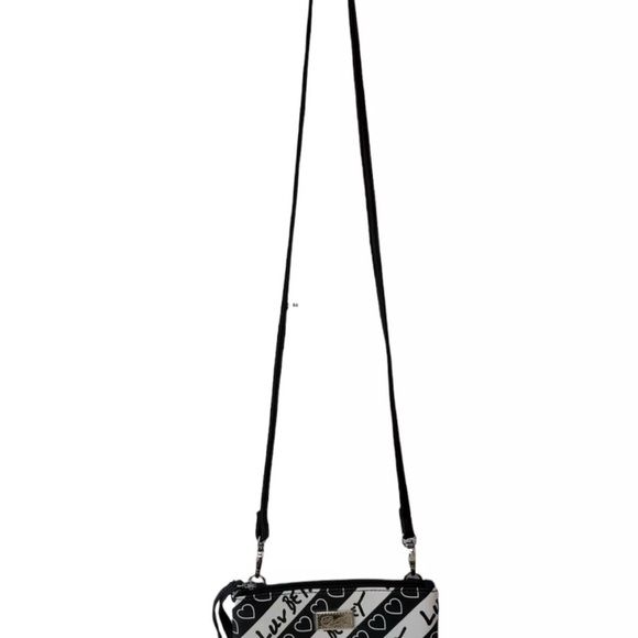 Betsey Johnson Clutch Wristlet Luv Purse Bag Zipper Strap Crossbody Shoulder - Picture 8 of 8